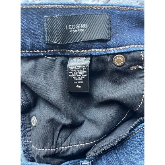 Express Jeans Women High Rise Blue Leggings‎ Size 4R - Picture 4 of 8